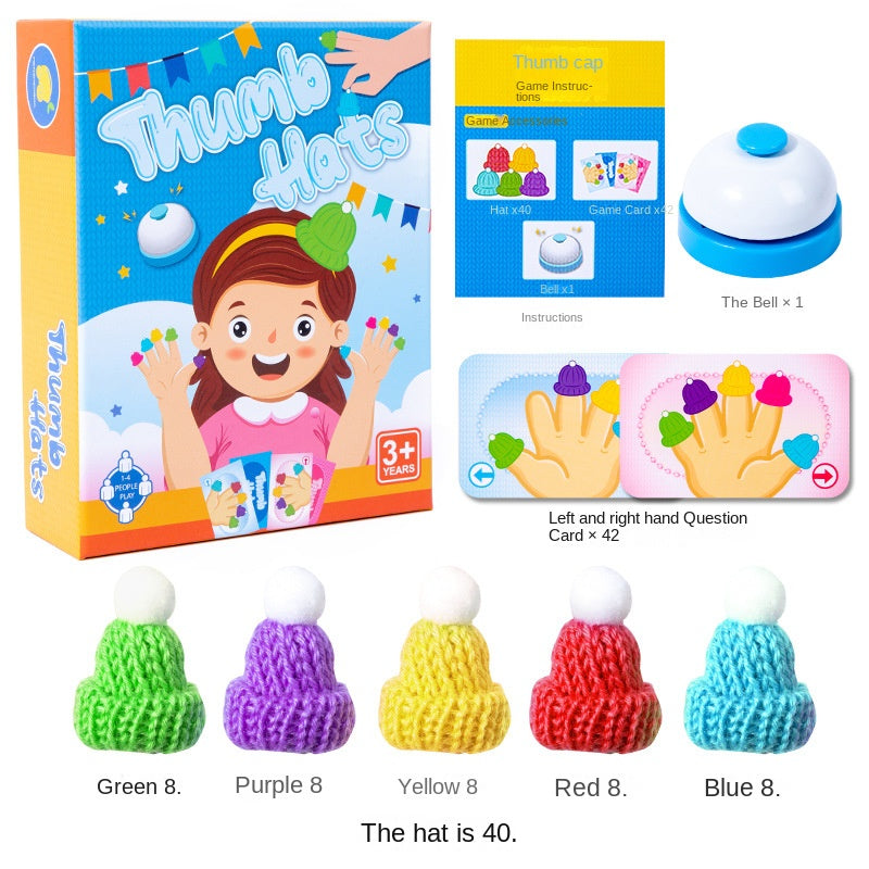 Early Childhood Education Puzzle Thumb Hat Game Left and Right Hand Training Color Cognitive Thinking Battle Game