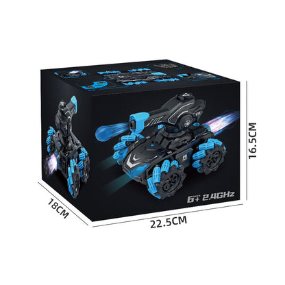 Remote Control Tank Spray Can Launch Number Remote Control Car Metal Track Alloy Electric Toy Car