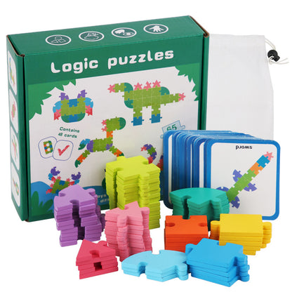 Card buckle three-dimensional logical thinking puzzle children's early education letter matching board wooden Christmas toy gift