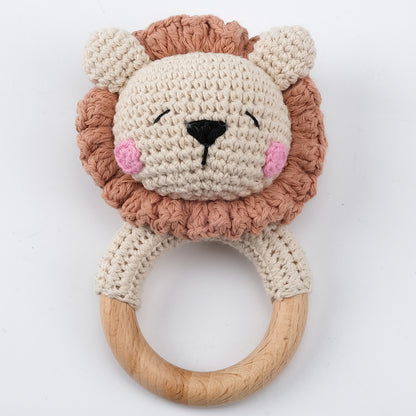 Carving Name Baby Soothing Bell Newborn Gift Bath Gift Knitted Cartoon Doll