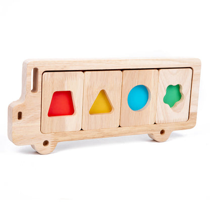 Geometric shape color separation puzzle car color shape cognition Montessori puzzle early education toy