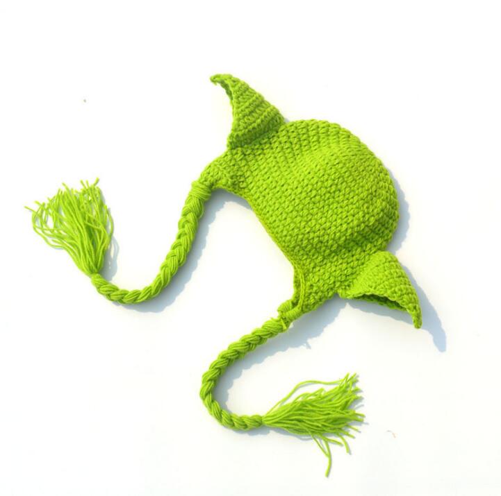 Hot Star Wars Yoda Outfits Crochet Baby Yoda Costume Newborn Baby Yoda Photography Props Knitted Cartoon Clothing