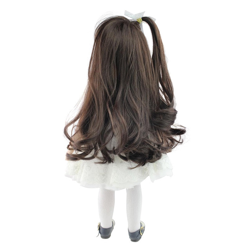 18'' Girl Doll Handmade Full Body Silicone Reborn Baby Dolls Realistic Vinyl Toddler Doll Toy for Christmas Collection