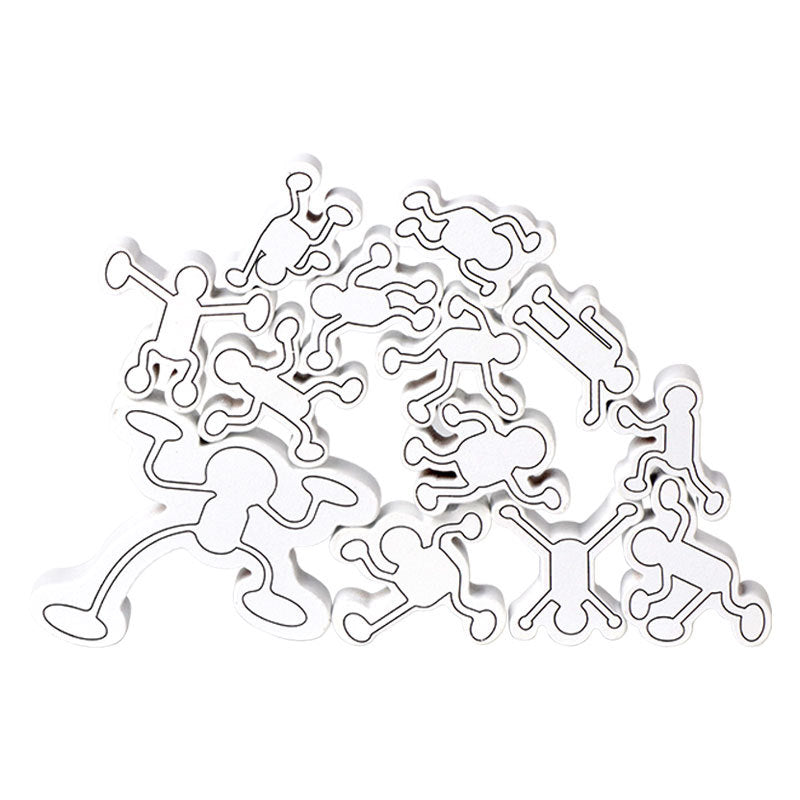 Christmas toy gift mini irregular little person stacking high children's early education puzzle balance stacking music focus training building block toys