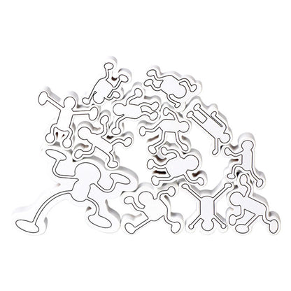 Christmas toy gift mini irregular little person stacking high children's early education puzzle balance stacking music focus training building block toys