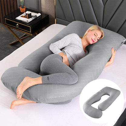 Pregnant women's pillow waist protection side sleeping slope pillow J-shaped pregnancy sleeping pillow