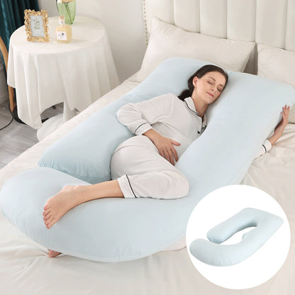 Pregnant women's pillow waist protection side sleeping slope pillow J-shaped pregnancy sleeping pillow