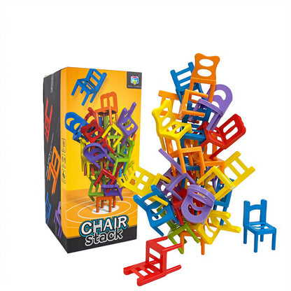 Children's puzzle stacking chair toy stool stacking music parent-child interactive game Christmas toy gift
