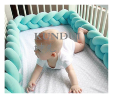 100cmBaby Bumper Bed Braid Knot Pillow Cushion Bumper for Infant Kids Crib Protector Cot Bumper Room Decor Anti-collision Bumper