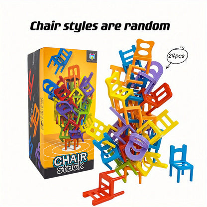 Children's puzzle stacking chair toy stool stacking music parent-child interactive game Christmas toy gift