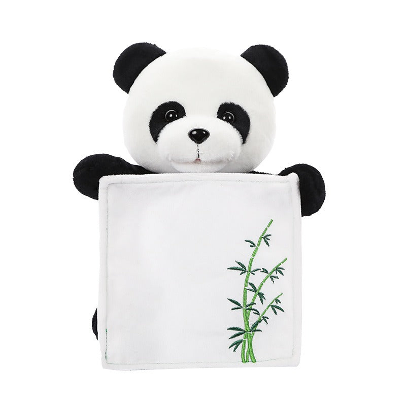 Remote control hide-and-seek panda learning tongue singing Chinese intelligent dialogue interactive electric plush toy (Chinese version)