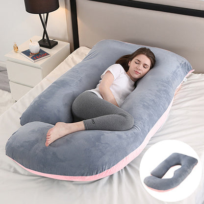 Pregnant women's pillow waist protection side sleeping slope pillow J-shaped pregnancy sleeping pillow