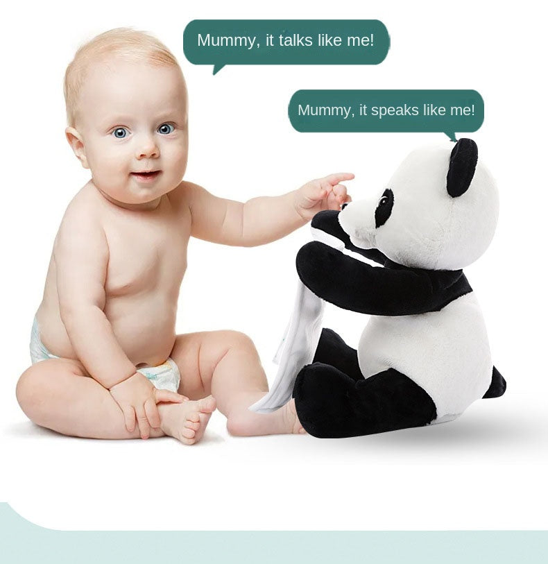 Remote control hide-and-seek panda learning tongue singing Chinese intelligent dialogue interactive electric plush toy (Chinese version)