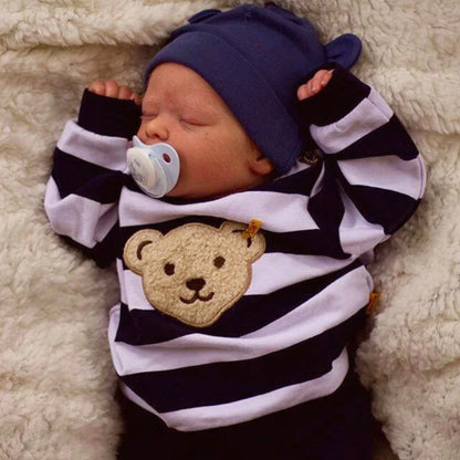 Simulated baby rebirth doll with visible 3D skin veins and blood streaks