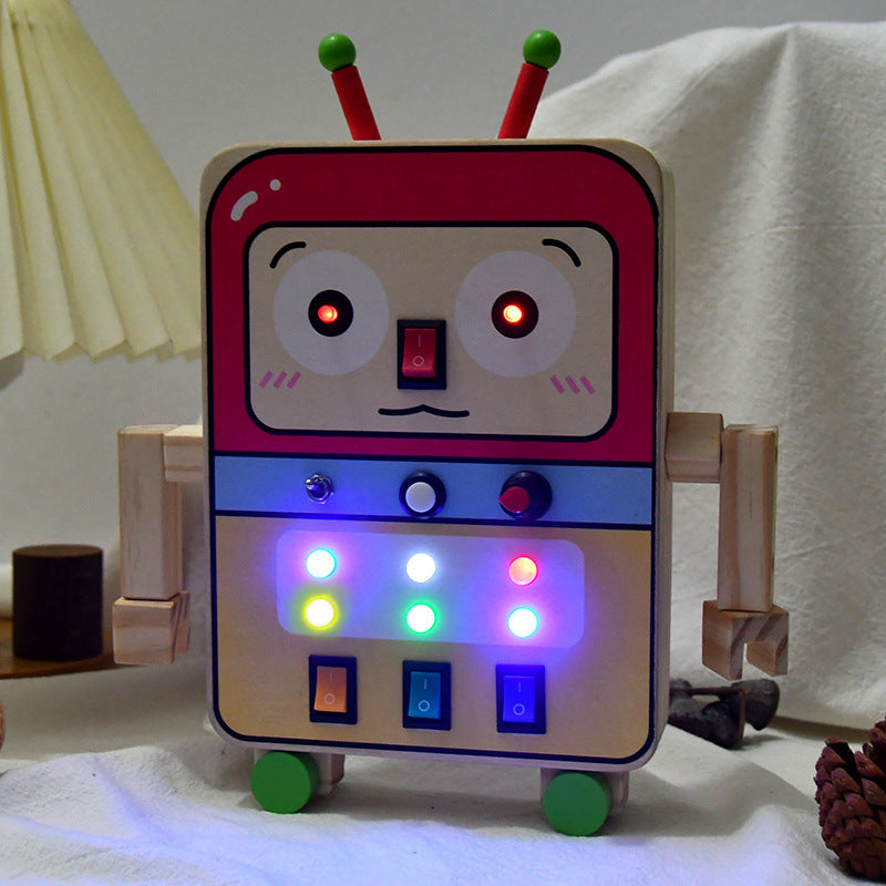 Children's circuit board switch power LED light robot busy board hands-on brain early education toy