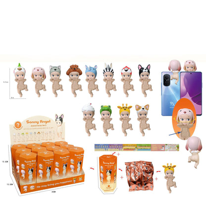 Party Angel Cheek Blind Box Car Ornament Mobile phone Decoration Handmade Anime Doll Finished End Box