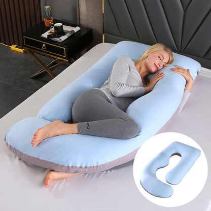 Pregnant women's pillow waist protection side sleeping slope pillow J-shaped pregnancy sleeping pillow