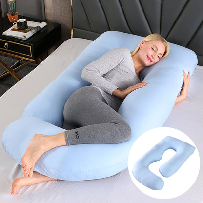 Pregnant women's pillow waist protection side sleeping slope pillow J-shaped pregnancy sleeping pillow