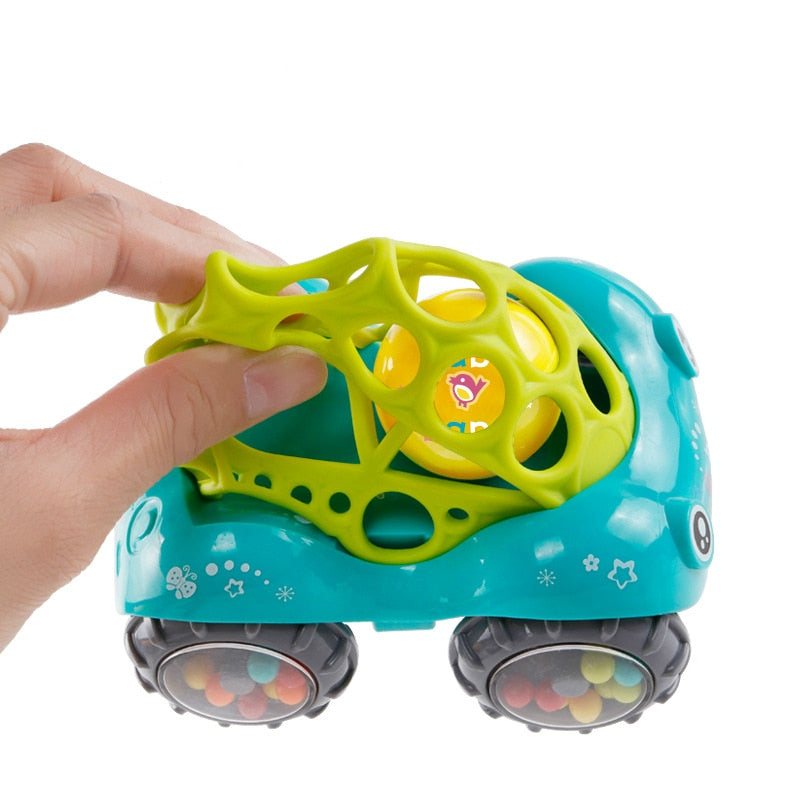 Baby Car Doll Toy Crib Mobile Bell Rings Grip Gutta Percha Hand Catching Ball s for Newborns 0-12 Months