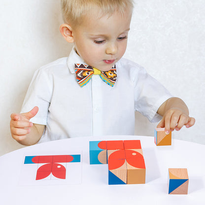 Wooden early education cognitive children's learning aids puzzle toys geometric three-dimensional puzzles puzzle boards puzzle toys