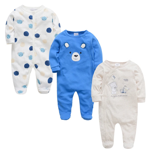 3 pcs/lot Baby Long SleeveSoft Cotton Boys Clothes