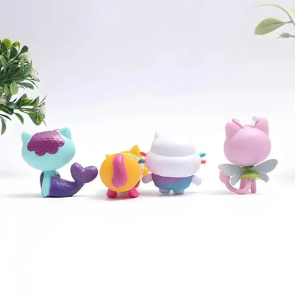 13 pcs/set Gabby Dollhouse Anime Characters Car Smile Cat Hug Gaby Girl Doll Cartoon Children Gift Christmas Birthday Toy