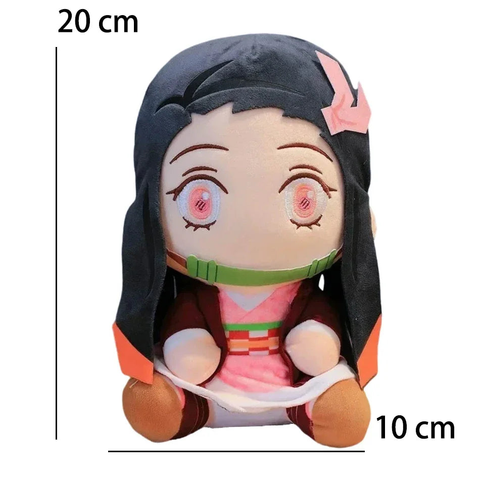 20cm Hot Japan Demon Slayer Plush Dolls Lovely Anime Kimetsu No Yaiba Kamado Tanjirou Nezuko Zenitsu Kyoujurou Toys Kids Gifts