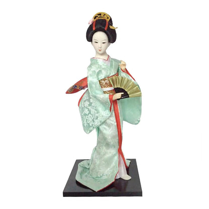 12" Japanese Geisha Collectible Figurine Kimono Dolls Asian Geisha Doll Girl Statue for Home Office Shelf Table Decoration