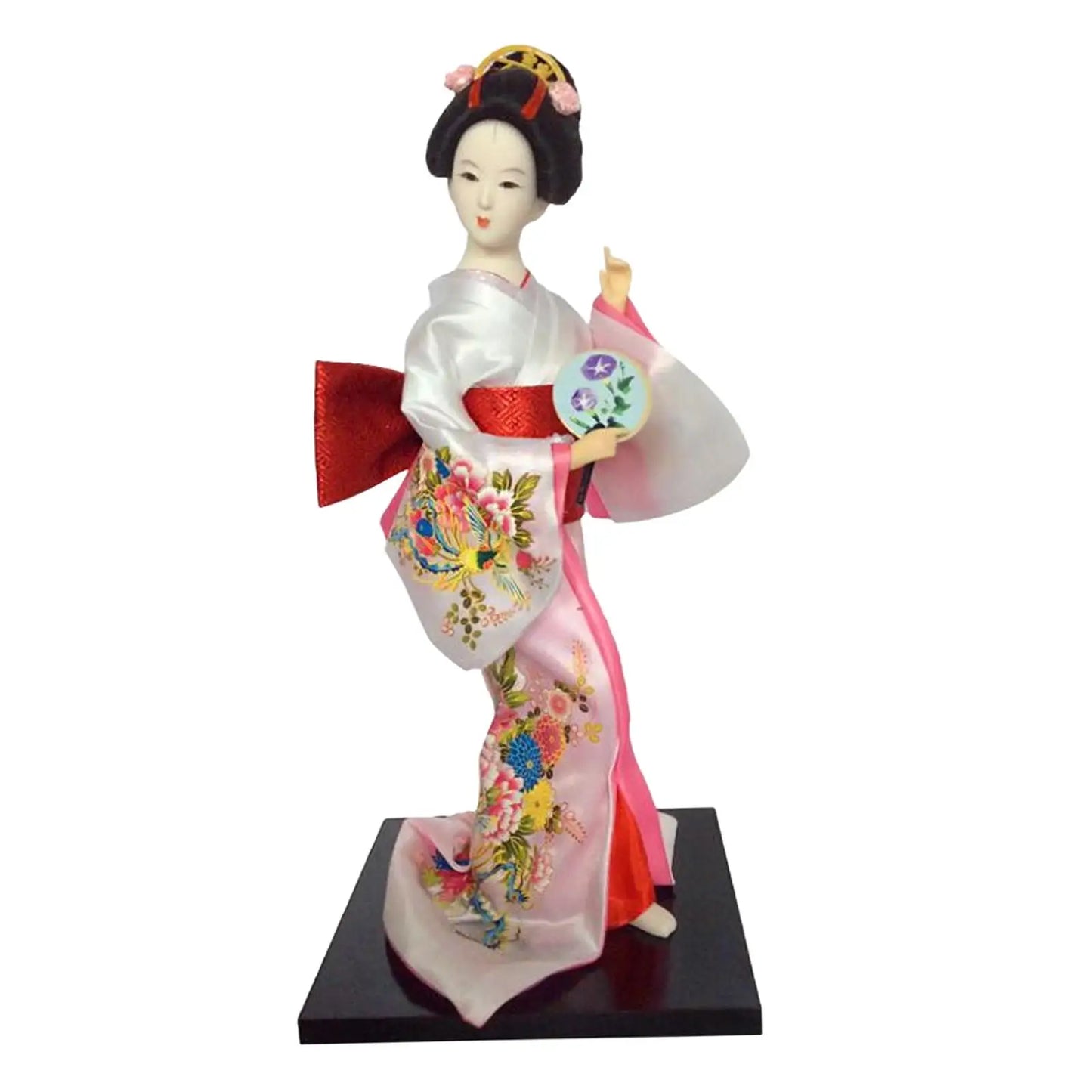12" Japanese Geisha Collectible Figurine Kimono Dolls Asian Geisha Doll Girl Statue for Home Office Shelf Table Decoration