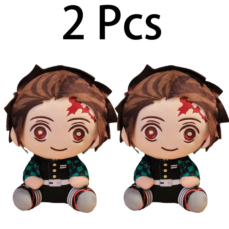 20cm Hot Japan Demon Slayer Plush Dolls Lovely Anime Kimetsu No Yaiba Kamado Tanjirou Nezuko Zenitsu Kyoujurou Toys Kids Gifts