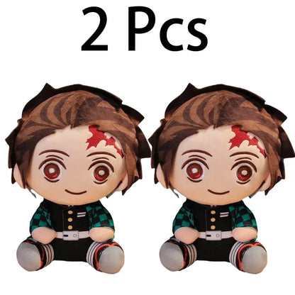 20cm Hot Japan Demon Slayer Plush Dolls Lovely Anime Kimetsu No Yaiba Kamado Tanjirou Nezuko Zenitsu Kyoujurou Toys Kids Gifts
