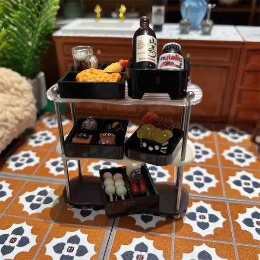 Dollhouse Japanese Cuisine Food 5-Piece Set Miniatures Model Kitchen Accessories Kids Pretend Play Toys Ornament Model Set Gifts