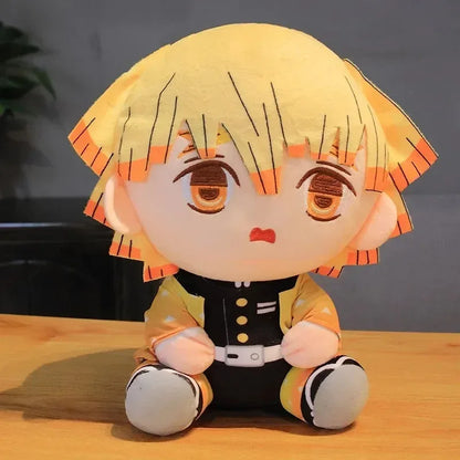 20cm Hot Japan Demon Slayer Plush Dolls Lovely Anime Kimetsu No Yaiba Kamado Tanjirou Nezuko Zenitsu Kyoujurou Toys Kids Gifts